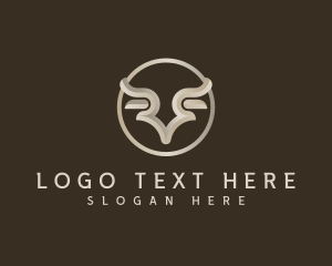 Toro - Metallic Bison Horn logo design