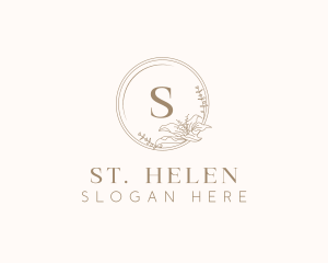 Floral Elegant Wedding Event Logo