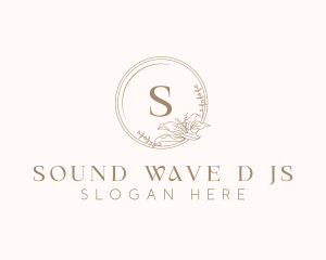 Floral Elegant Wedding Event Logo