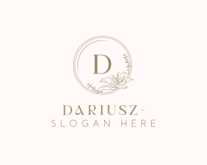 Floral Elegant Wedding Event Logo