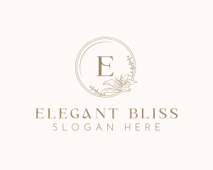 Floral Elegant Wedding Event logo design