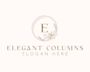 Floral Elegant Wedding Event logo design