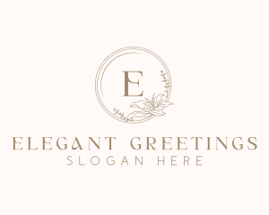 Floral Elegant Wedding Event logo design