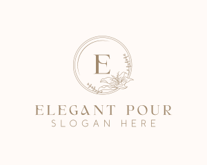 Floral Elegant Wedding Event logo design