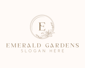 Floral Elegant Wedding Event logo design