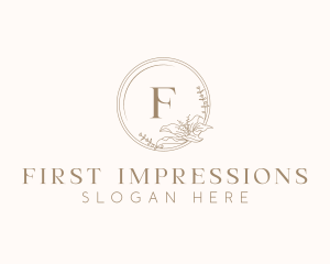 Floral Elegant Wedding Event logo design