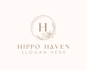 Floral Elegant Wedding Event logo design