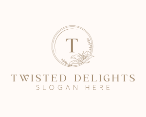 Floral Elegant Wedding Event logo design