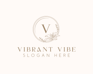 Floral Elegant Wedding Event logo design