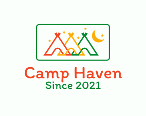 Tent Camp Daycare logo design