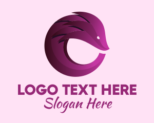 Browser - Gradient Pangolin Animal logo design