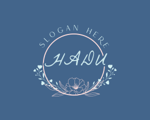 Vlog - Beauty Floral Cosmetics logo design
