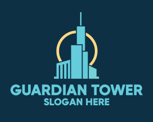 Blue Tower Building logo design