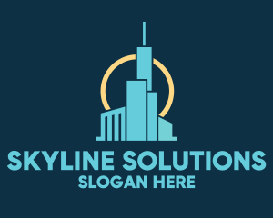 Blue Tower Building logo design