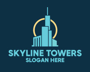 Blue Tower Building logo design