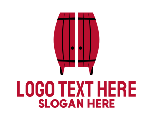 Liquor - Red Barrel Cabinet logo design