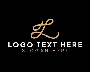 Calligraphy - Elegant Stylish Simple Letter L logo design