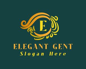 Luxury Elegant Wreath logo design