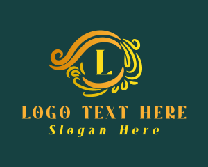 Sauna - Luxury Elegant Wreath logo design