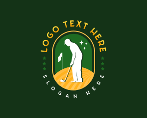 Field - Sports Field Golfer logo design