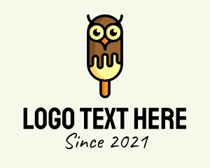 Gelato - Cold Owl Popsicle logo design