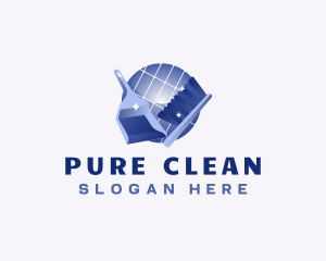 Brush Dust Pan Cleaning logo design