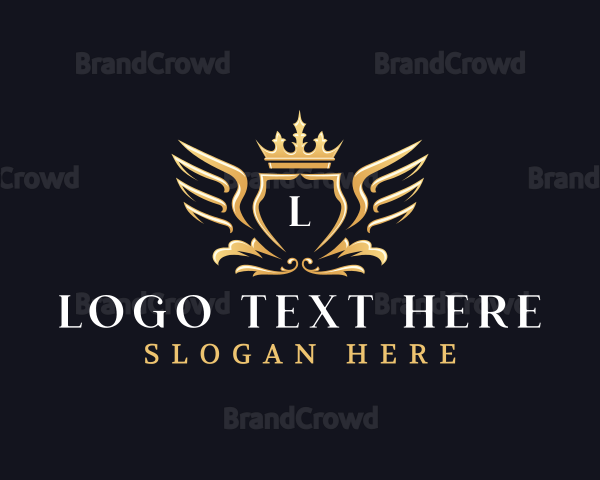 Premium Wings Crown Logo