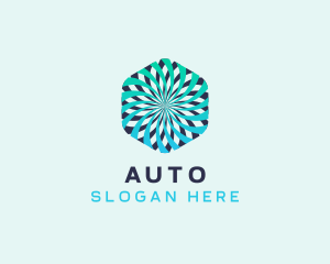 Agency - 3D Optical Illusion Hexagon logo design