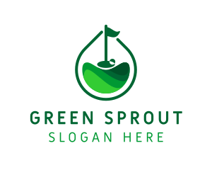 Green Golf Putt logo design