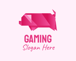 Pig Origami Art Logo