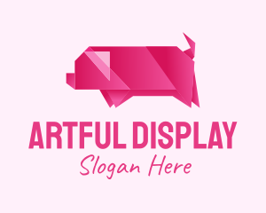 Pig Origami Art logo design