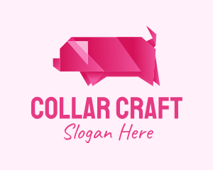 Pig Origami Art logo design