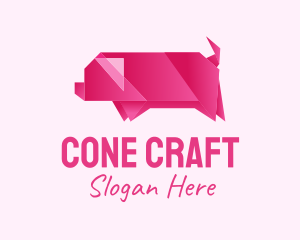 Pig Origami Art logo design