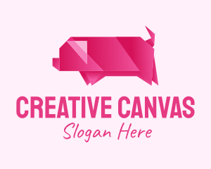 Art - Pig Origami Art logo design