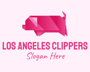 Animal - Pig Origami Art logo design