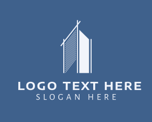 Property Developer - Geometric Building Architect logo design