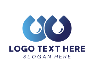 Drop - Water Drop Letter W logo design