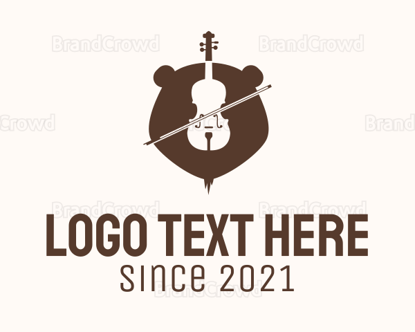 Grizzly Bear Violin Logo