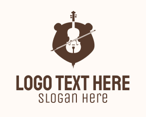 Grizzly Bear Violin  Logo