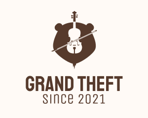 Musical - Grizzly Bear Violin logo design