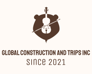 Sound - Grizzly Bear Violin logo design