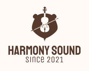 Instrumental - Grizzly Bear Violin logo design