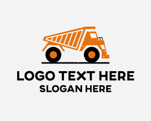 Shipping - Transport Dump Truck logo design
