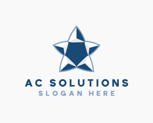 Ac - Crystal Blue Star logo design