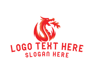 Stream - Dragon Beast Mythology logo design