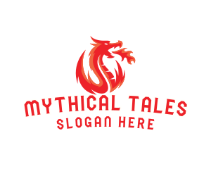 Mythology - Dragon Beast Mythology logo design