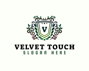 Vine Plant Shield logo design