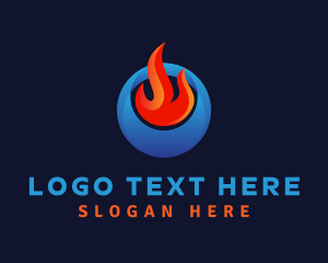 Energy - Gradient Hot Cold Element logo design