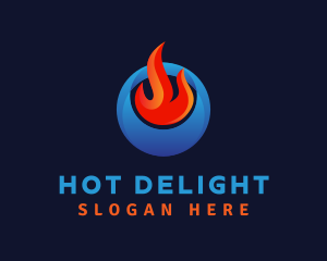 Gradient Hot Cold Element logo design