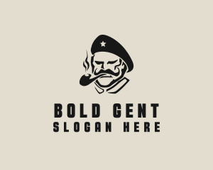 Smoking Soldier Man logo design